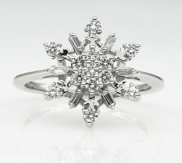 Snowflake on sale moissanite ring